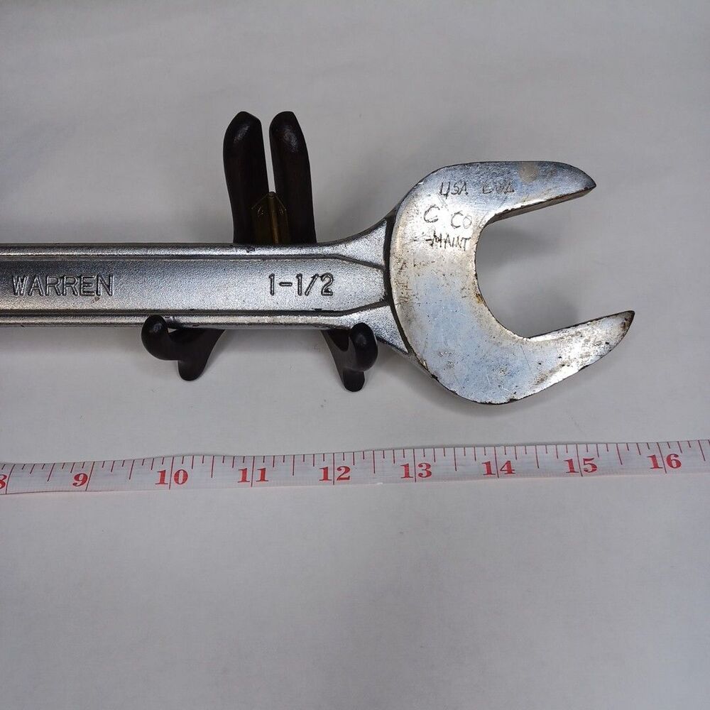 Frank & Warren Double Open End Wrench 1-3/8" x 1-1/2" SAE 16" Long Huge Japan - Picture 5 of 12